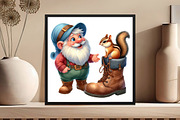 Gnomes with Small Animals Clipart, an Illustration by DreamCafeArt (Thumbnail 5 of 5)