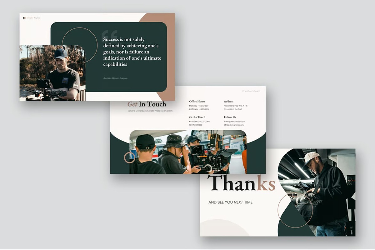 Creative CV Resume Google Slides, a Presentation Template by Fit-tee (Photo 4 of 10)