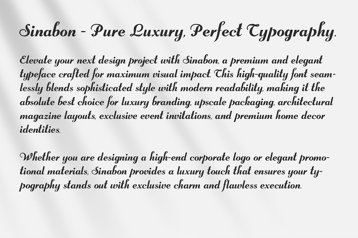 Sinabon Elegant Cursive Typeface, a Script Font by OWPictures (Photo 9 of 10)