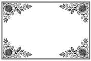 Flower Silhouette Frame Bundle, an Illustration by Creativeshirt (Thumbnail 7 of 9)
