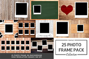 25 Photo Frame Mockups on wood, a Product Mockup by 10 Face (Thumbnail 3 of 3)