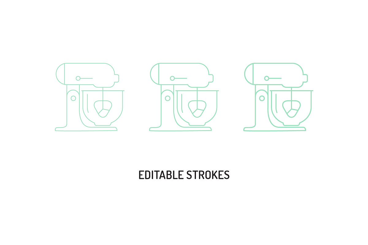 Bakery Icons, an Outline Icon by Val Polaski (Photo 2 of 6)