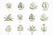 Watercolor Tropical Leaves, Summer, an Illustration by DreamArtGraphic (Thumbnail 4 of 7)