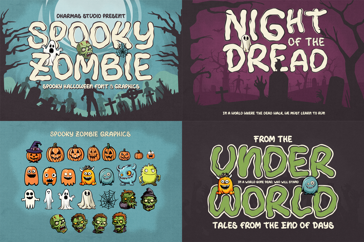 Retro Halloween Bundle, a Font by Dharmas Foundry (Photo 3 of 5)