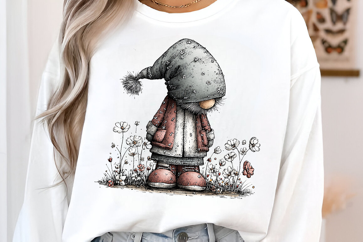 Whimsical spring gnome clipart, an Illustration by SinaCreation (Photo 6 of 11)