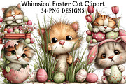 Whimsical Easter Cat Clipart, an Illustration by Daily.Designs (Thumbnail 1 of 8)