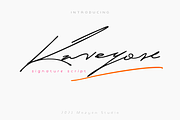 Kaveyore | Signature Script, a Script Font by Mozyen Studio (Thumbnail 1 of 12)
