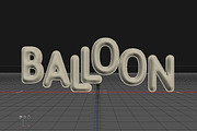 3D FONT | BALLOON | 3D PSD, a Symbol Font by Sergey Serebrennikov (Thumbnail 3 of 5)