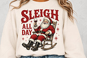 Vintage Sleigh All Day Christmas PNG, a Seasonal Illustration by Canvas Craft (Thumbnail 5 of 6)