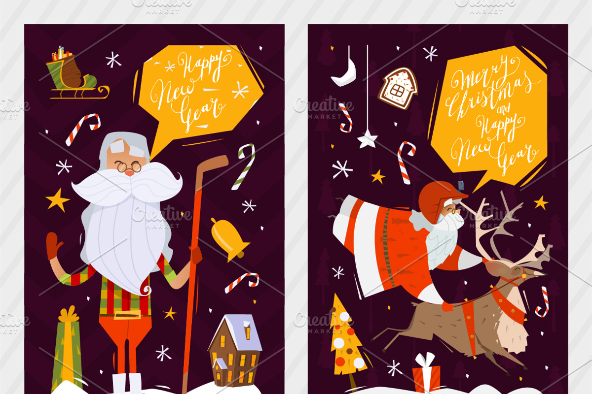 10 Christmas and New Year Postcards, a Graphic by Drumcheg (Photo 5 of 6)