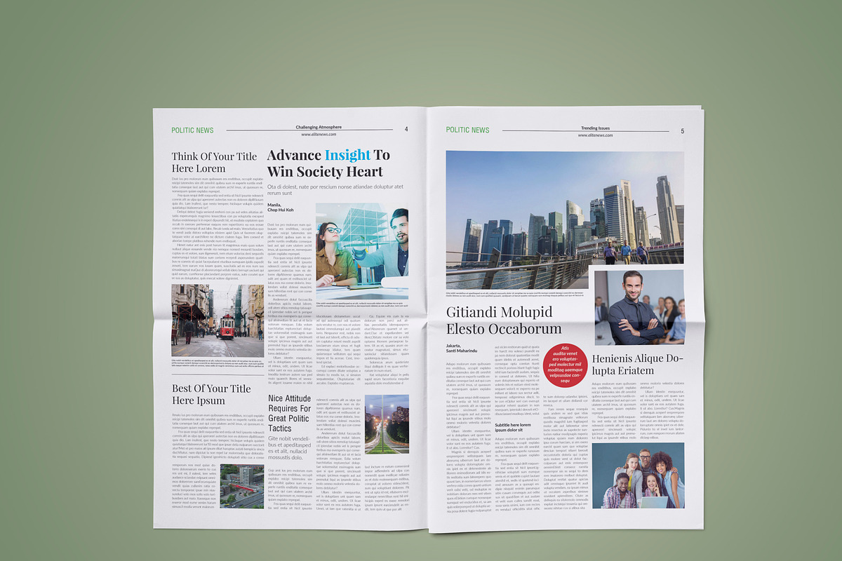 Newspaper Elite, a Magazine Template by GreenDesign (Photo 3 of 9)