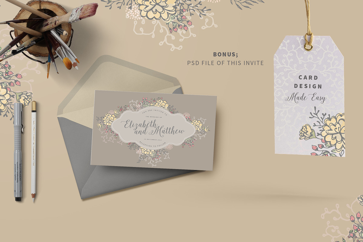 SKETCHED LOGO & CARD elements, an Illustration by Ingrid Marais Design (Photo 7 of 7)