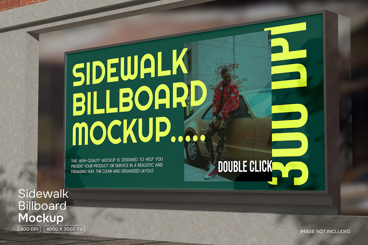 Sidewalk Billboard Mockup, an Advertising Mockup by Permadi Creative ...