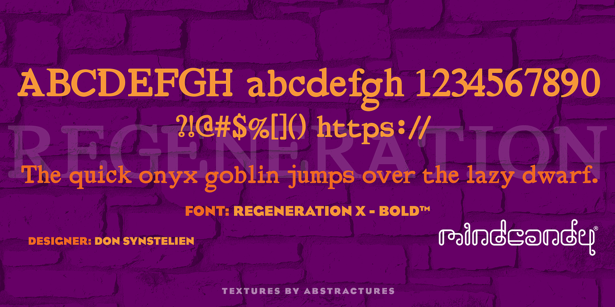 RegenerationX™, a Serif Font by MINDCANDY (Photo 2 of 2)