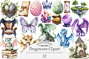 Watercolor Dragoncore Clipart, an Illustration by Design Market (Thumbnail 1 of 4)