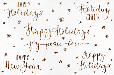 Holiday Calligraphy Overlays 1