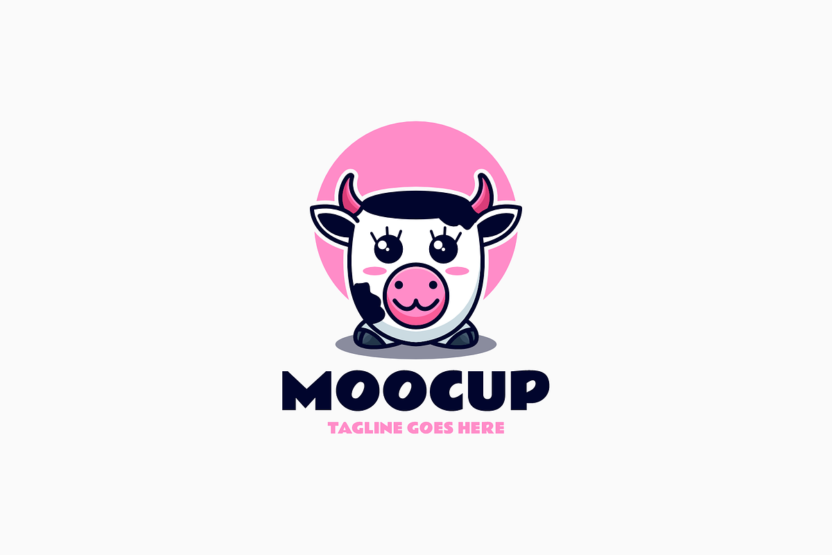 Moo Cup Mascot Cartoon Logo, a Branding & Logo Template by Artnivora.Std