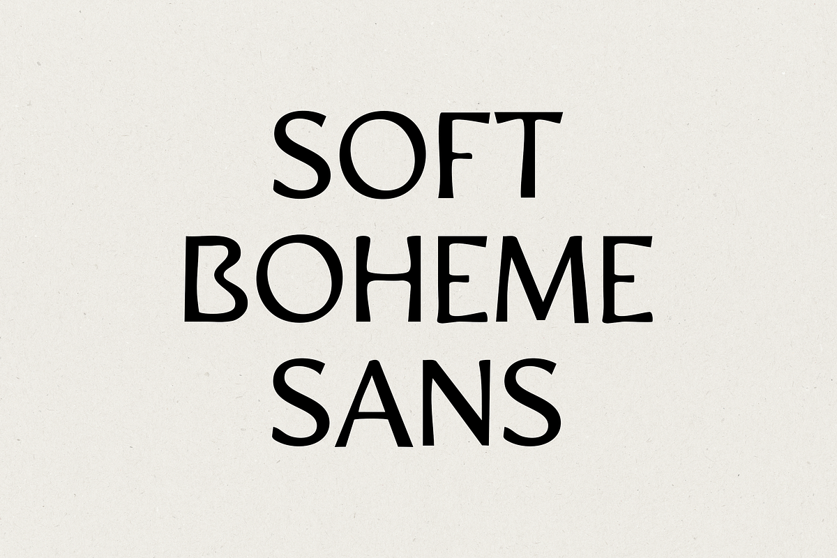 Soft Boheme Font, a Sans Serif Font by gafaroff studio (Photo 1 of 7)