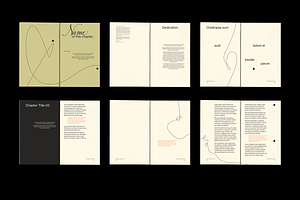Line Art Poetry Book InDesign 5”x8, a Magazine Template by an-arketype studio.
