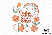 Teacher Boho Floral SVG PNG Bundle, an Illustration by Ya_ Design Store (Thumbnail 2 of 17)