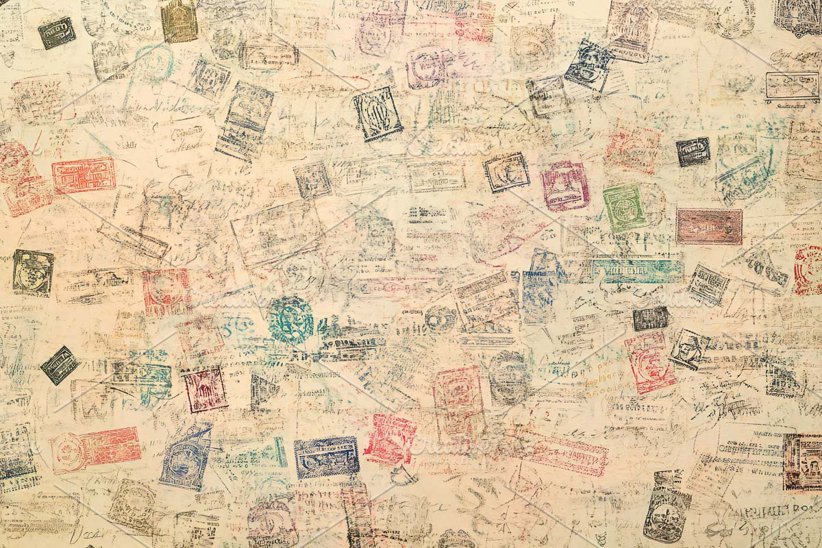 Passport Stamps on Digital Paper, a Texture Graphic by VetalStock (Photo 2 of 8)