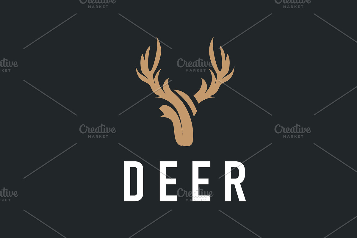 deer logo design deer hunter concept, a Branding & Logo Template by Maylianaw28