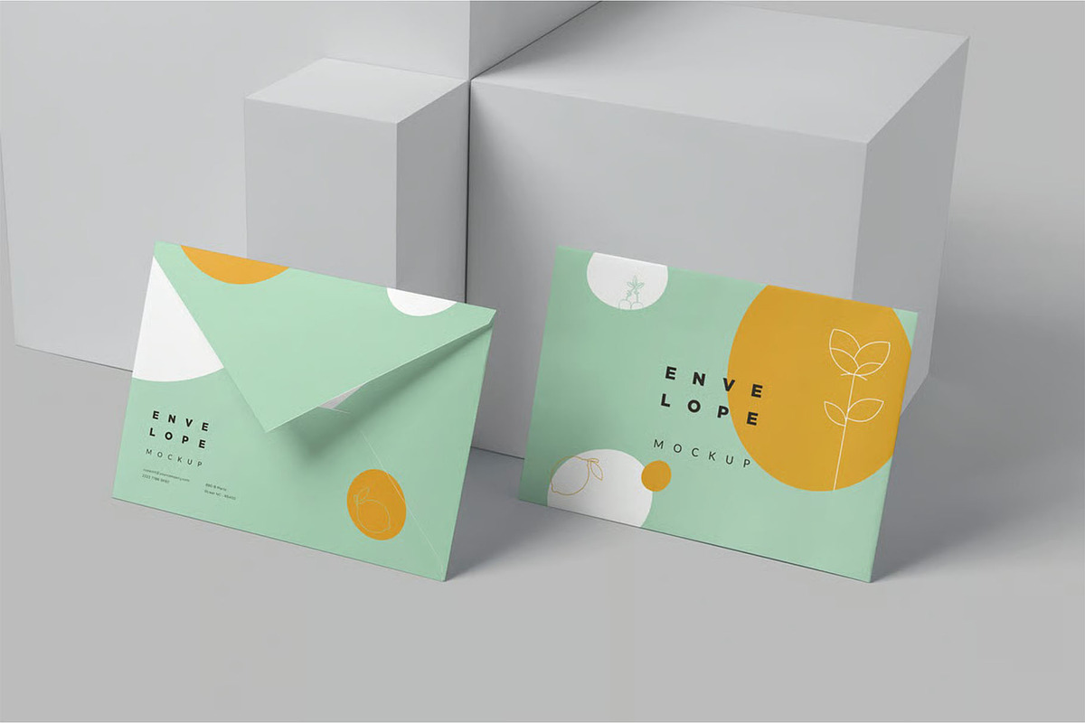 Envelope Mockup Set, a Packaging Mockup by megostudi0 (Photo 3 of 7)