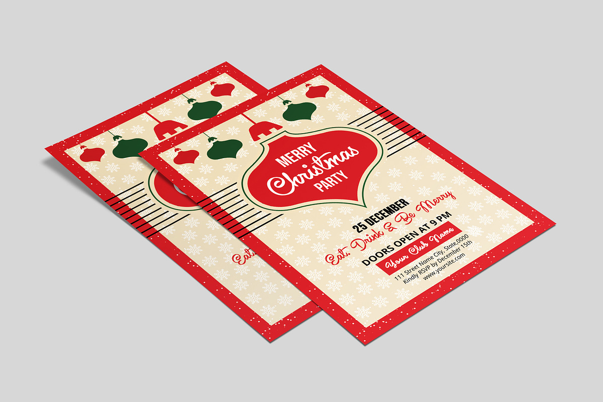 Christmas Party flyer Template, a Flyer Template by Ultimate Template Shop (Photo 2 of 6)