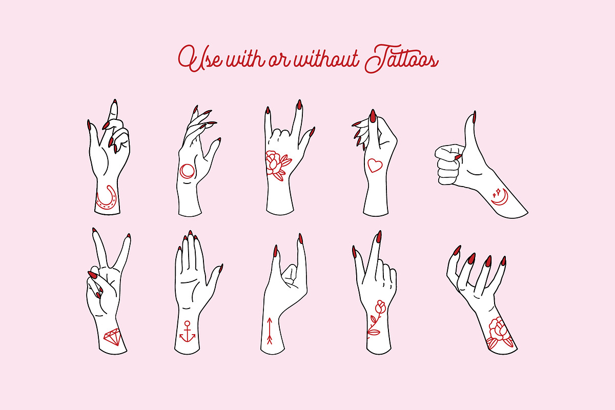 20 Vector Illustrated Hands + Extras, an Illustration by On Point Studio (Photo 2 of 6)