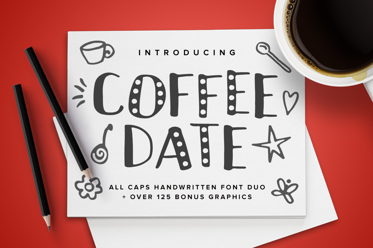 Coffee Date Font Duo + BONUS