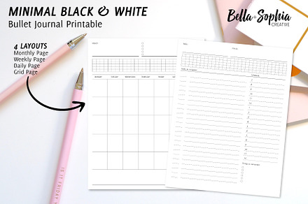 Minimal Bullet Journal Printable
