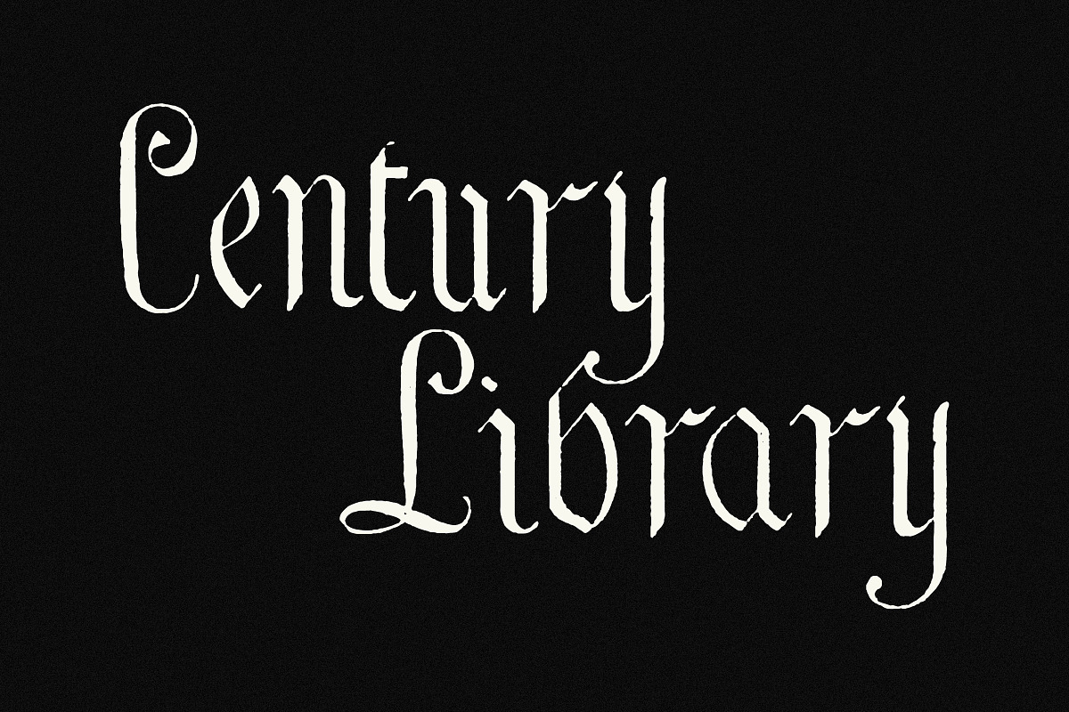 Gothic Blackletter Calligraphy Font, a Blackletter Font by Century Library (Photo 3 of 6)