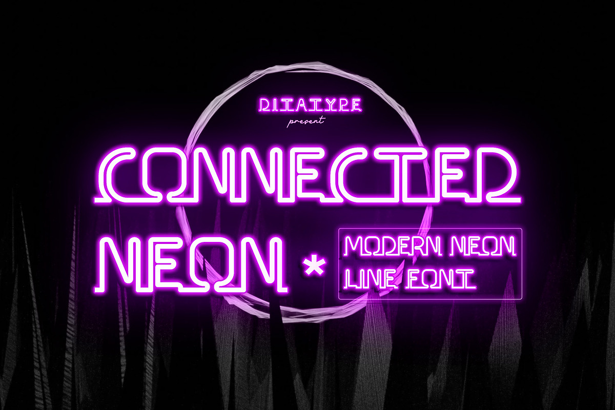 Connected Neon, a Symbol Font by Ditatype (Photo 1 of 10)