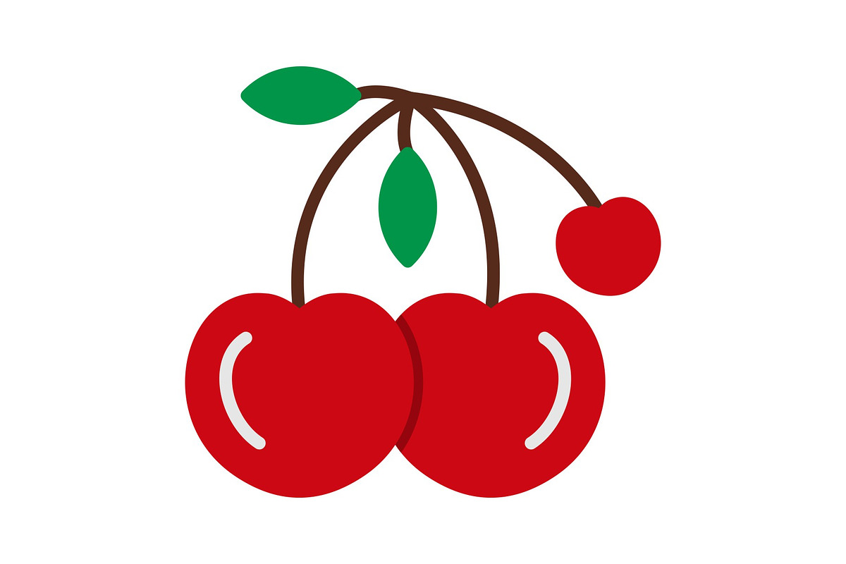 Cherry Flat Icon, an Icon by Pexelpy (Photo 1 of 2)