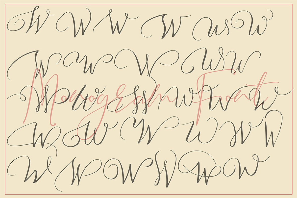 MONOGRAMS BUNDLE A to Z, a Script Font by AMINMARIO (Photo 31 of 37)