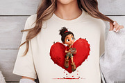 Quirky Valentines Girl Clipart, an Illustration by DreamCafeArt (Thumbnail 6 of 6)