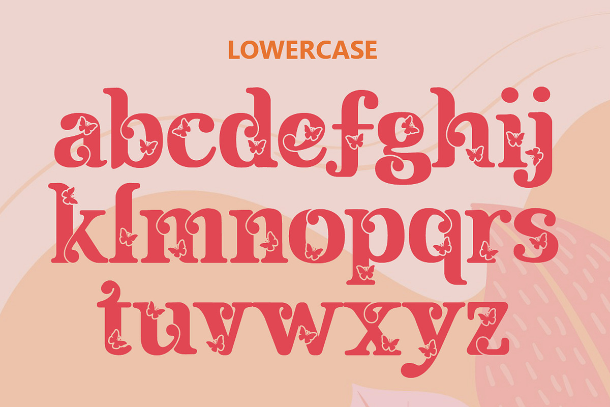 Flower Butterfly | Beauty Font, a Serif Font by rulihoki studio (Photo 3 of 9)