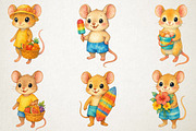 Cute Beach Mouse PNG Clipart, an Animal Illustration by RobertsArt (Thumbnail 2 of 5)