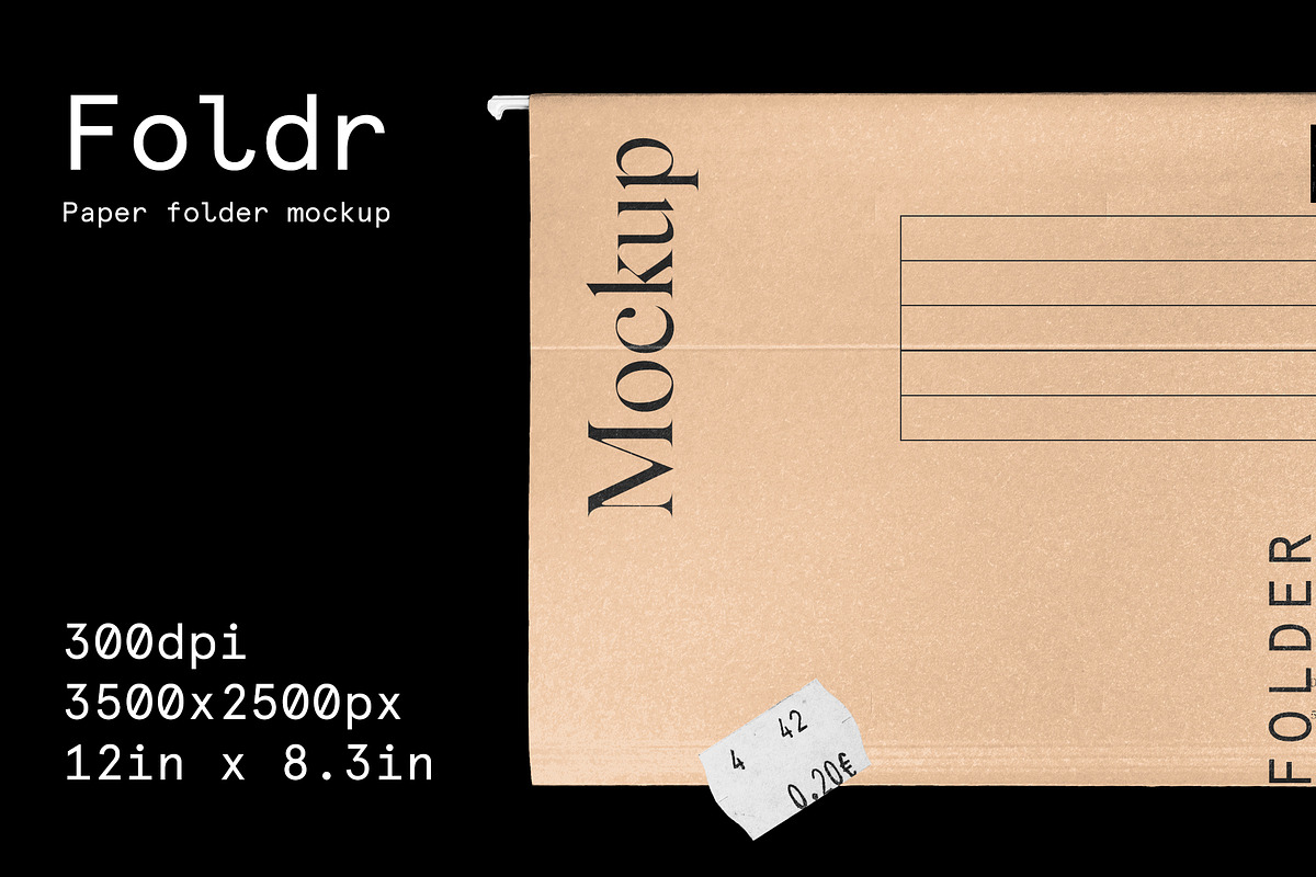 Paper File Folder Mockup, a Product Mockup by Bolderaja1 Studio (Photo 6 of 12)