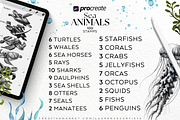 Sea Animal Procreate Brushes Stamps, a Brush Add-On by LaurenceVArtiste (Thumbnail 6 of 8)
