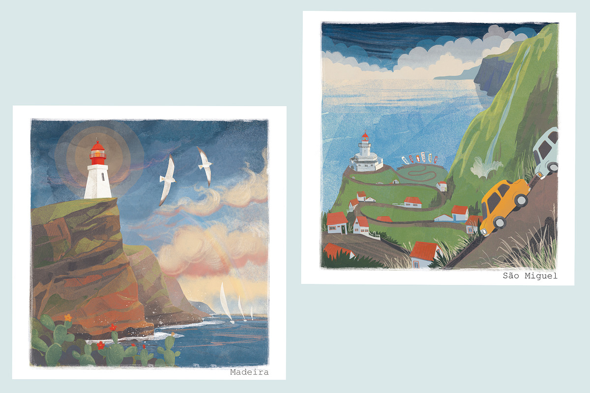 Lighthouses of the Portuguese island, an Object Illustration by Dashnpro (Photo 4 of 6)