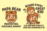 Funny Father’s Day Cartoon, a Person Illustration by Dikdoots (Thumbnail 3 of 4)