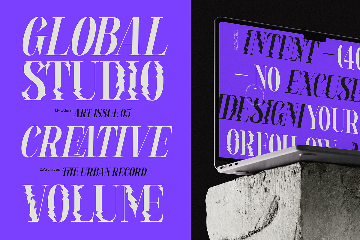Rahext - Modern Experimental Serif, a Serif Font by MooneseyeType (Photo 8 of 8)