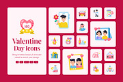 150 Valentine Day Icons, an Emoji Icon by Prosymbols (Thumbnail 1 of 8)