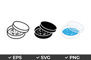 Petri Dish Science Vector Icon Set, an Object Graphic by Artonix (Thumbnail 1 of 3)
