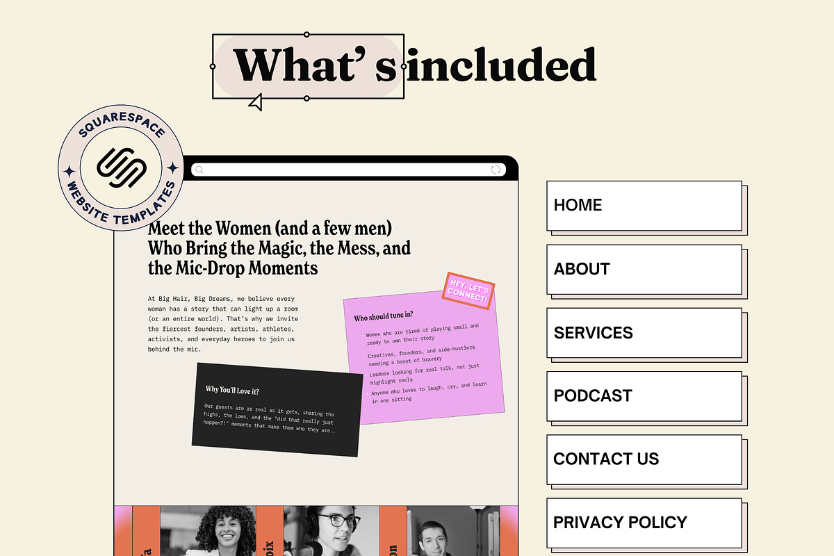 Squarespace Website template preview 2