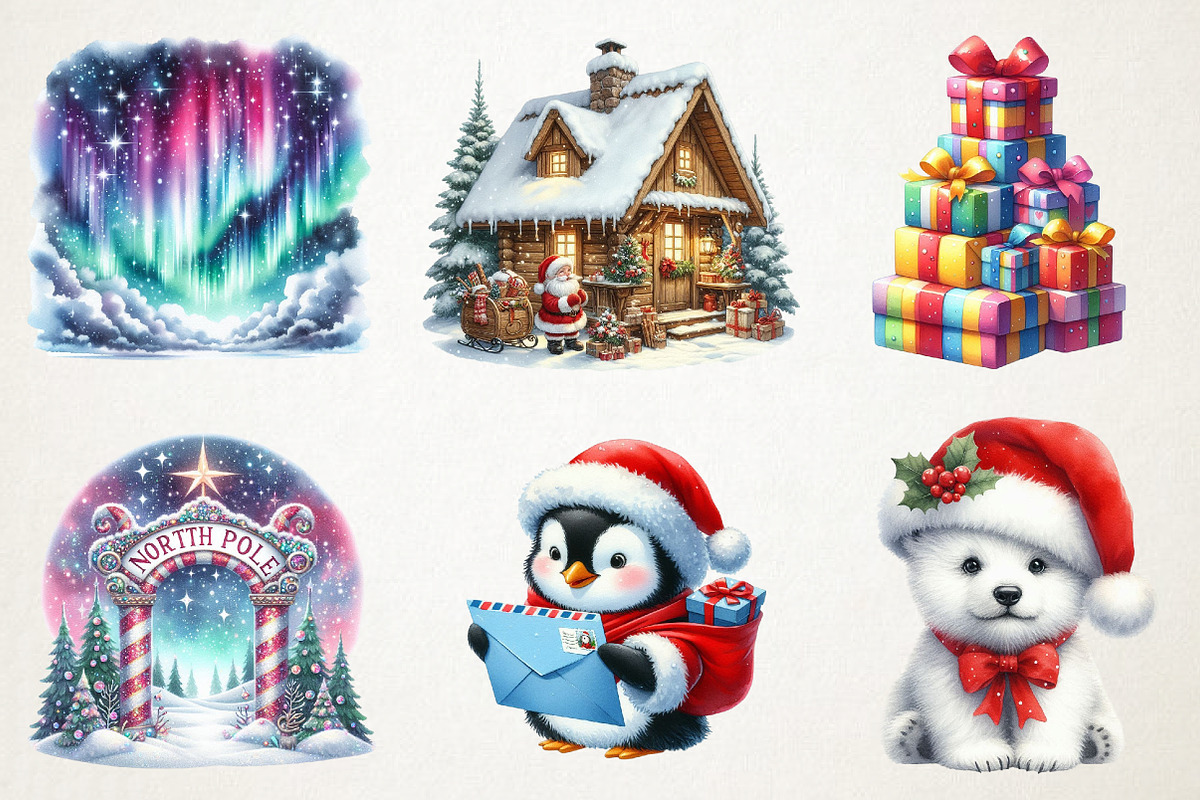 Magical North Pole Christmas Clipart, an Illustration by RobertsArt (Photo 6 of 7)