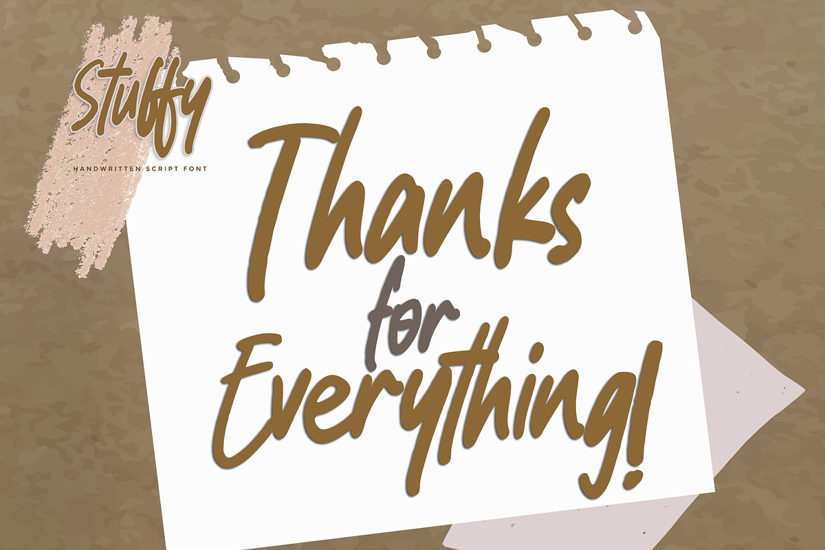 Stuffy - Handwritten Script Font, a Script Font by Gassstype (Photo 8 of 8)