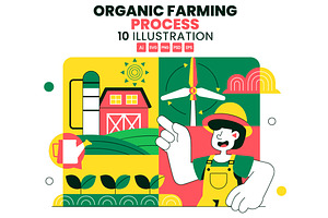 10 Organic Farming Process, an Illustration by denayunebgt