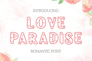 Love Paradise font, a Handwritten Font by Fourteen Letter (Thumbnail 1 of 7)
